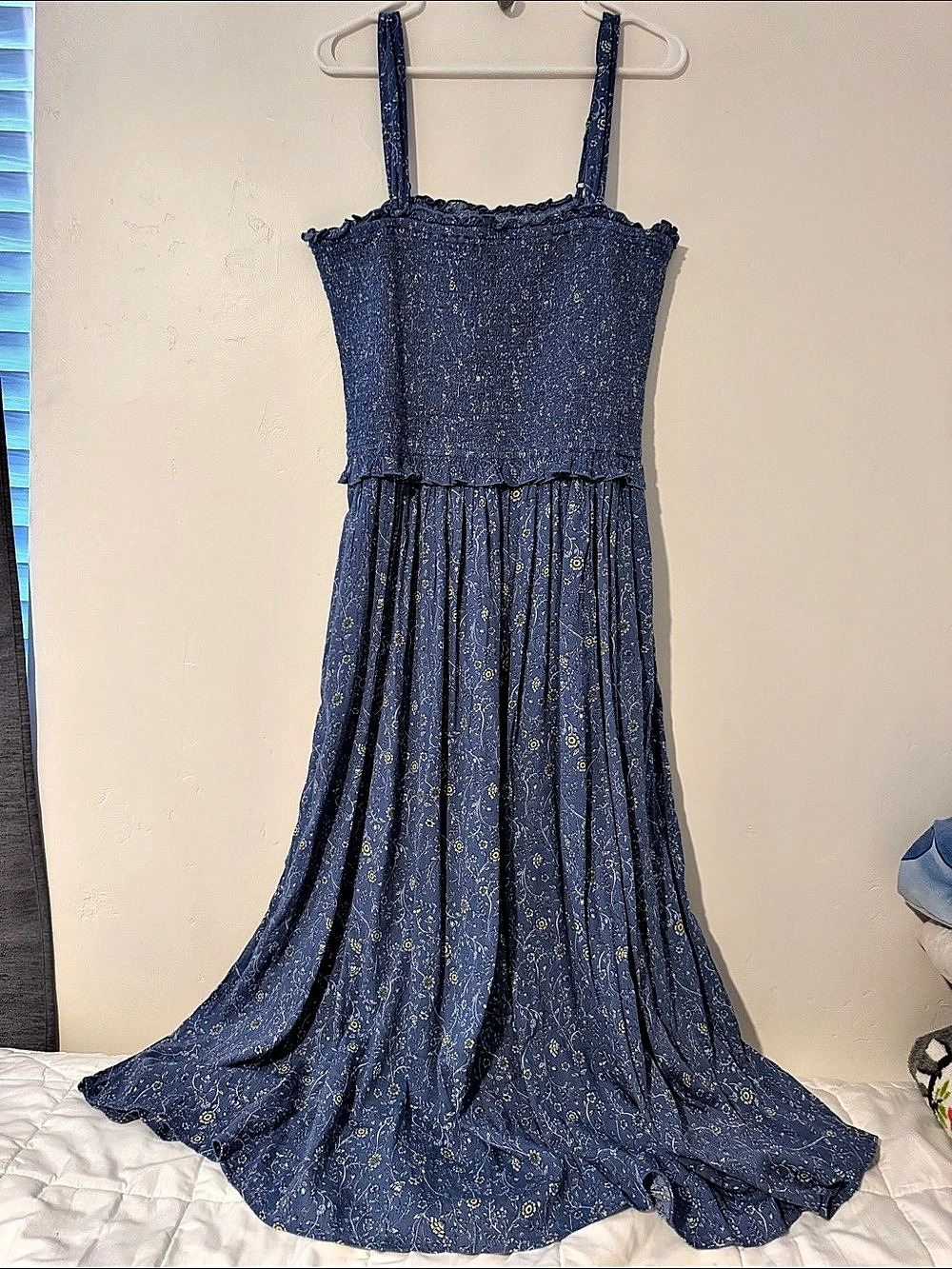 Aeri Floral Maxi Dress in Blue Like New